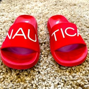 Size 6 boys nautical slides.